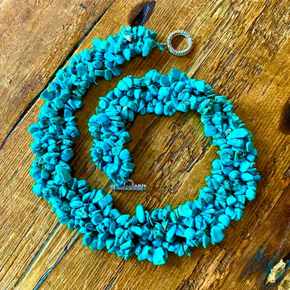 πΊπHPππΊ NWT Eye Candy LA Turquoise Collar Necklace - Picture 8 of 9